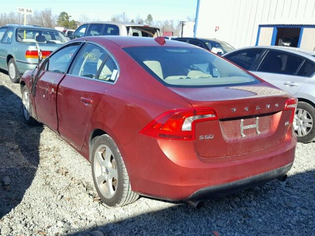 YV1622FS9C2088526 - 2012 VOLVO S60 T5 RED photo 3