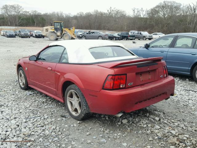 1FAFP45X6XF127688 - 1999 FORD MUSTANG GT RED photo 3