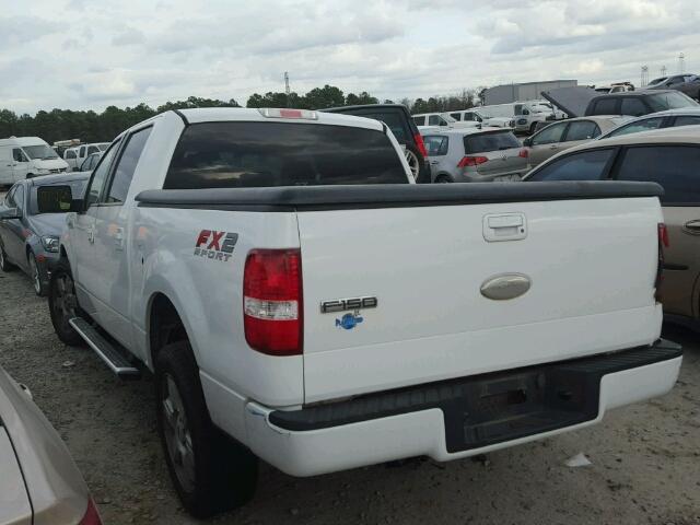 1FTRW12W67KD04705 - 2007 FORD F150 SUPER WHITE photo 3