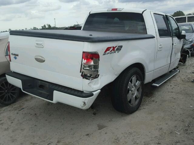 1FTRW12W67KD04705 - 2007 FORD F150 SUPER WHITE photo 4