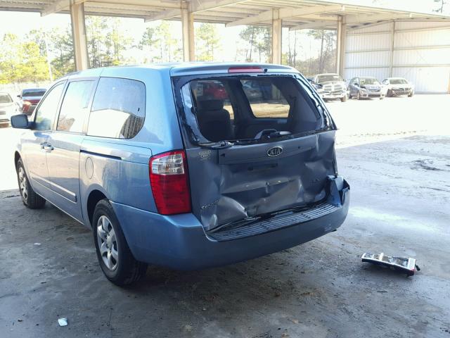 KNDMB233266050398 - 2006 KIA SEDONA EX BLUE photo 3