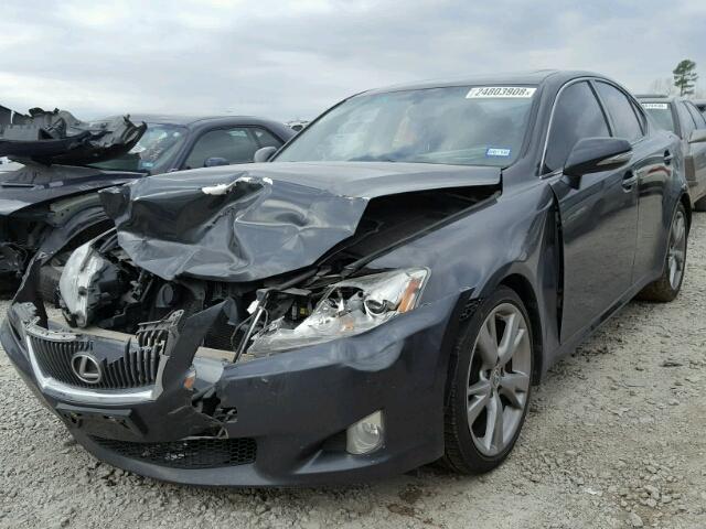 JTHBF5C2XA5112941 - 2010 LEXUS IS 250 GRAY photo 2