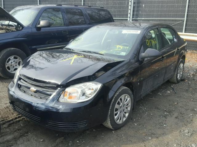 1G1AS58H897223812 - 2009 CHEVROLET COBALT LS BLACK photo 2