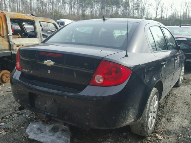 1G1AS58H897223812 - 2009 CHEVROLET COBALT LS BLACK photo 4