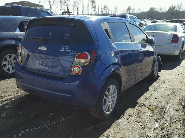 1G1JC6SH8E4111423 - 2014 CHEVROLET SONIC LT BLUE photo 4