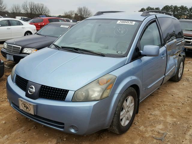 5N1BV28U54N313403 - 2004 NISSAN QUEST S BLUE photo 2