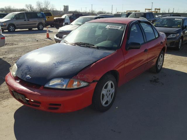 1G1JF524627402334 - 2002 CHEVROLET CAVALIER L RED photo 2