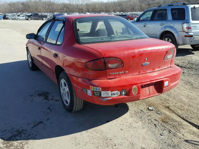 1G1JF524627402334 - 2002 CHEVROLET CAVALIER L RED photo 3