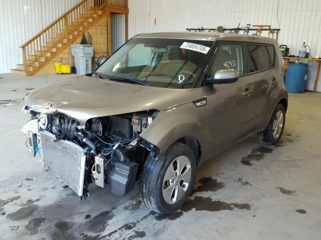 KNDJN2A25F7222714 - 2015 KIA SOUL GRAY photo 2