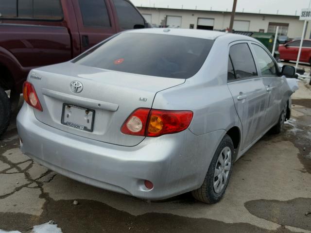 1NXBU4EE9AZ343713 - 2010 TOYOTA COROLLA BA SILVER photo 4