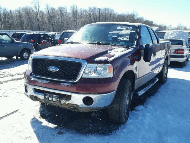 1FTPX14516FB12866 - 2006 FORD F150 BURGUNDY photo 2