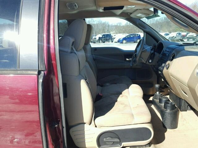 1FTPX14516FB12866 - 2006 FORD F150 BURGUNDY photo 5