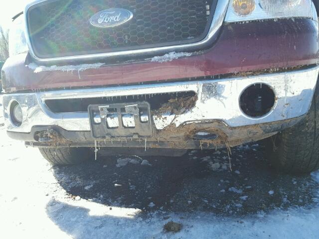 1FTPX14516FB12866 - 2006 FORD F150 Բորդո լուսանկար 9