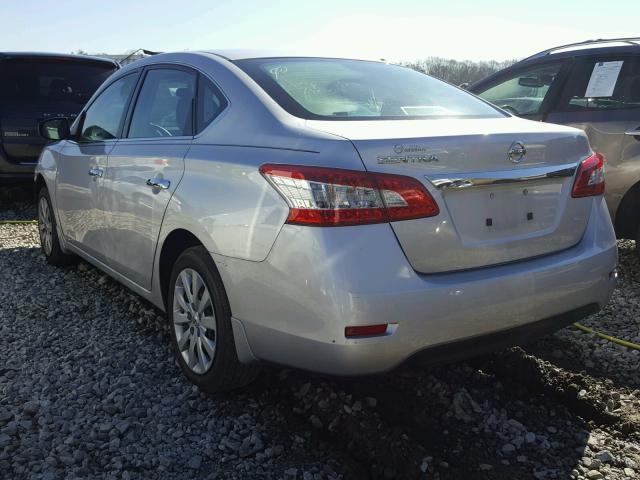 3N1AB7AP7FY311378 - 2015 NISSAN SENTRA S SILVER photo 3