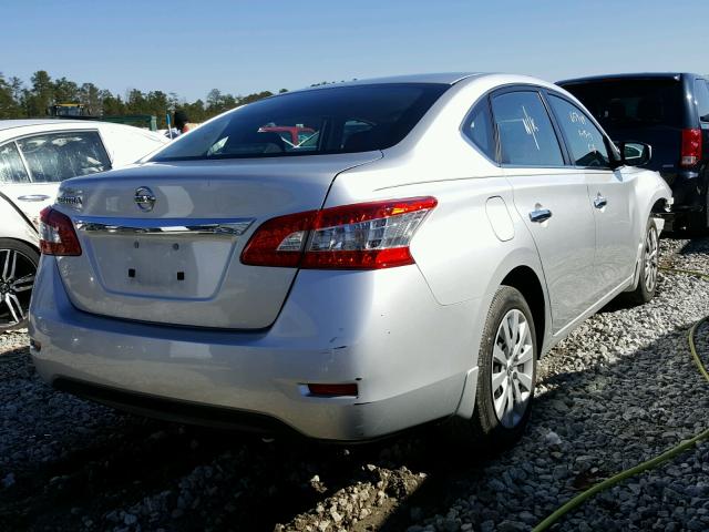 3N1AB7AP7FY311378 - 2015 NISSAN SENTRA S SILVER photo 4