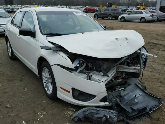 3FAHP0GAXCR366863 - 2012 FORD FUSION S WHITE photo 1