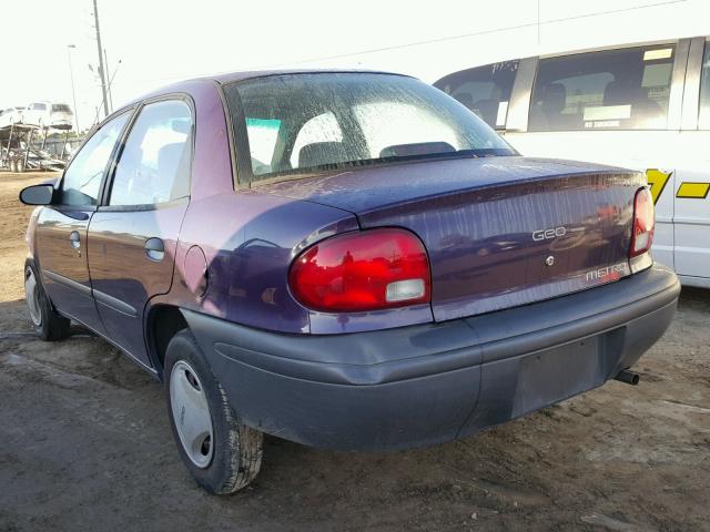 2C1MR5294S6785582 - 1995 GEO METRO BASE PURPLE photo 3