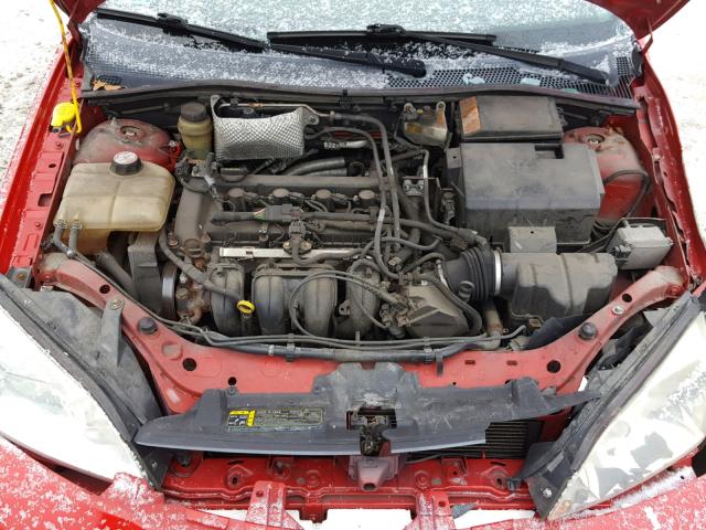 3FAHP31NX5R108004 - 2005 FORD FOCUS ZX3 RED photo 7