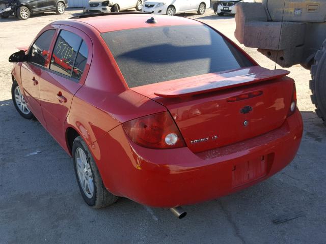 1G1AL52F657587919 - 2005 CHEVROLET COBALT LS RED photo 3