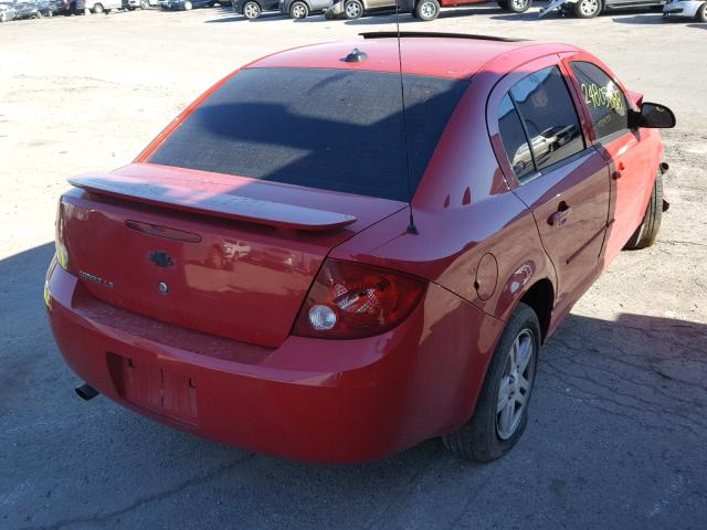 1G1AL52F657587919 - 2005 CHEVROLET COBALT LS RED photo 4