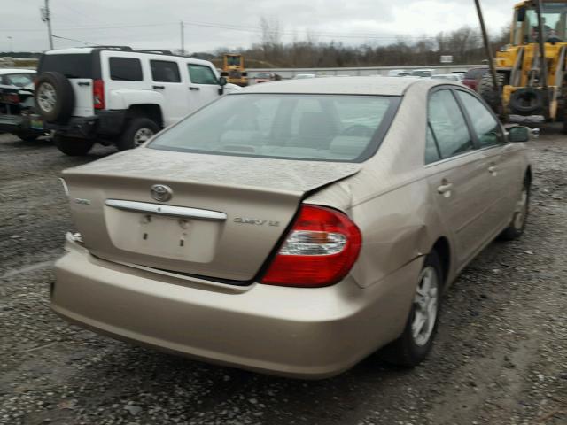 4T1BE32K52U514833 - 2002 TOYOTA CAMRY LE BEIGE photo 4