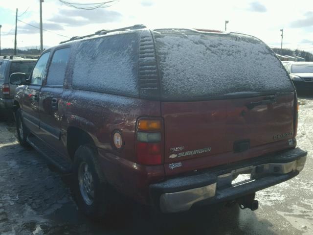 1GNFK16T83J283006 - 2003 CHEVROLET SUBURBAN K MAROON photo 3