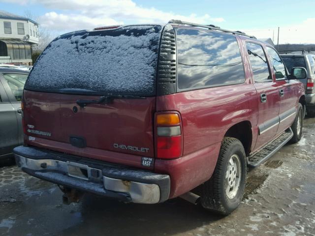 1GNFK16T83J283006 - 2003 CHEVROLET SUBURBAN K MAROON photo 4