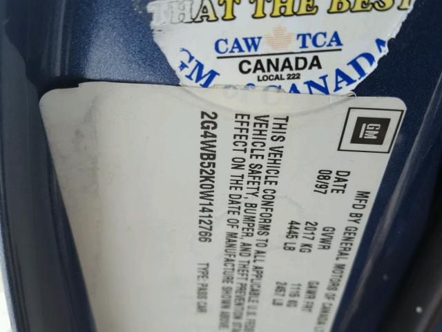 2G4WB52K0W1412766 - 1998 BUICK REGAL LS 蓝色 照片 10