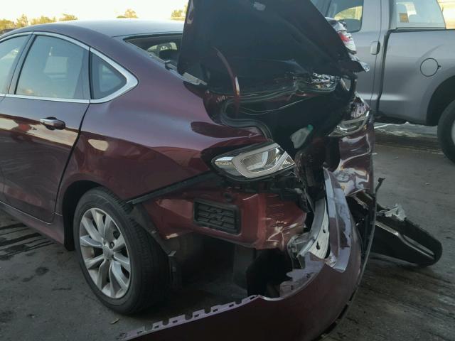 1C3CCCCB0FN532030 - 2015 CHRYSLER 200 C MAROON photo 9