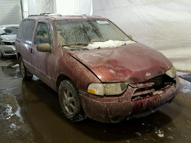 4N2ZN15T82D813239 - 2002 NISSAN QUEST GXE MAROON photo 1