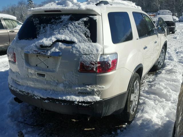 1GKLVNED7AJ147925 - 2010 GMC ACADIA SLT WHITE photo 4