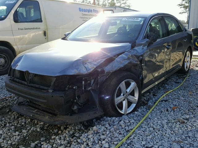 1VWBP7A33CC074180 - 2012 VOLKSWAGEN PASSAT SE GRAY photo 2