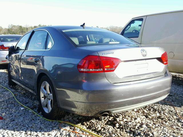 1VWBP7A33CC074180 - 2012 VOLKSWAGEN PASSAT SE GRAY photo 3