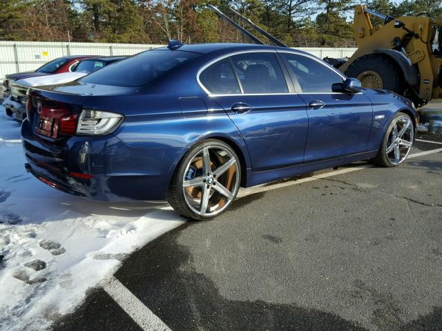 WBAXH5C5XDDW15257 - 2013 BMW 528 XI BLUE photo 4