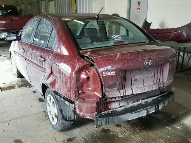 KMHCN46CX6U057715 - 2006 HYUNDAI ACCENT GLS MAROON photo 3