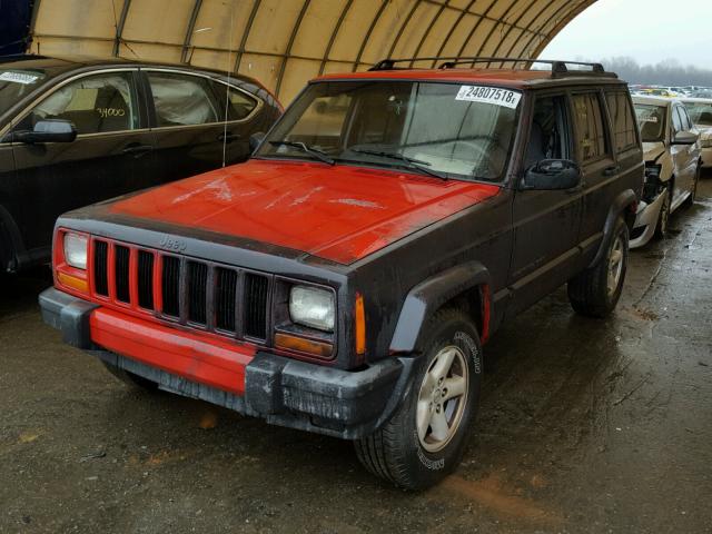 1J4FT48S2YL223157 - 2000 JEEP CHEROKEE S BLACK photo 2