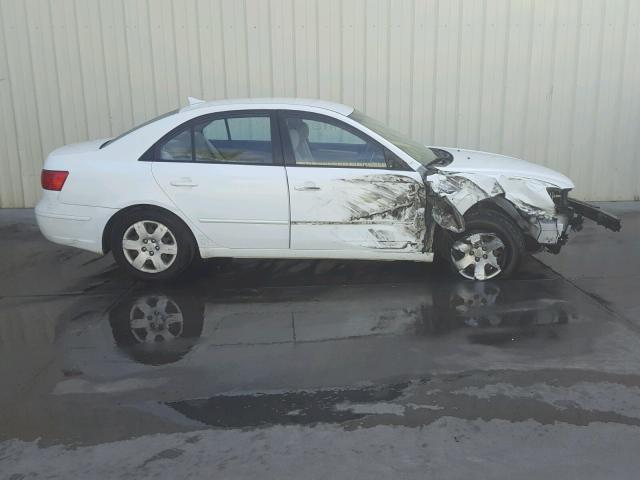 5NPET46C49H450045 - 2009 HYUNDAI SONATA GLS WHITE photo 9