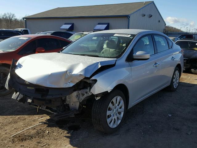 3N1AB7AP9DL750432 - 2013 NISSAN SENTRA S GRAY photo 2