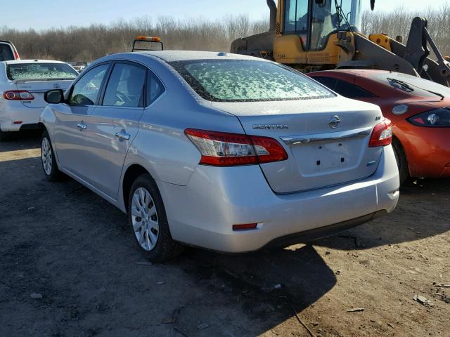 3N1AB7AP9DL750432 - 2013 NISSAN SENTRA S GRAY photo 3