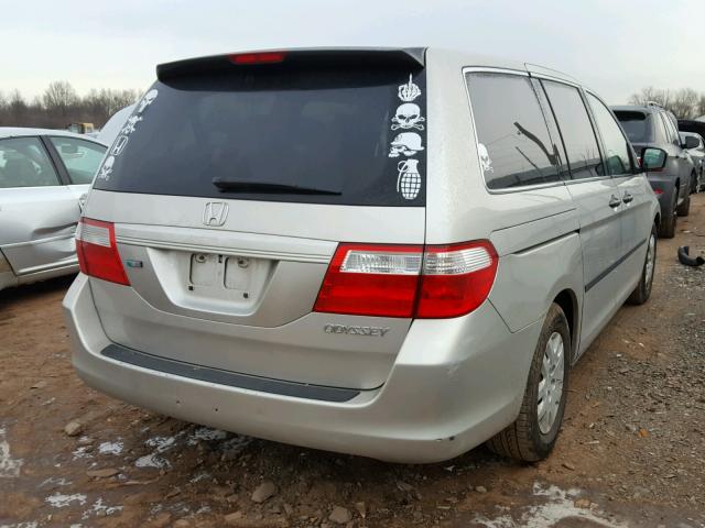 5FNRL382X5B038186 - 2005 HONDA ODYSSEY LX SILVER photo 4