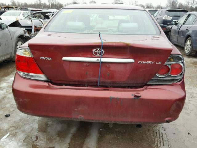 4T1BE32K55U434131 - 2005 TOYOTA CAMRY LE MAROON photo 9