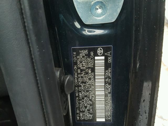 JTKJF5C7XFJ005906 - 2015 TOYOTA SCION TC 黑色 照片 10