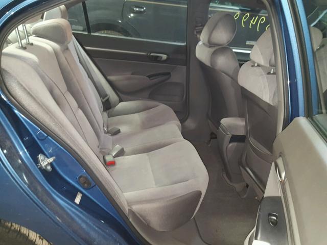 1HGFA16896L144133 - 2006 HONDA CIVIC EX ლურჯი ფოტო 6