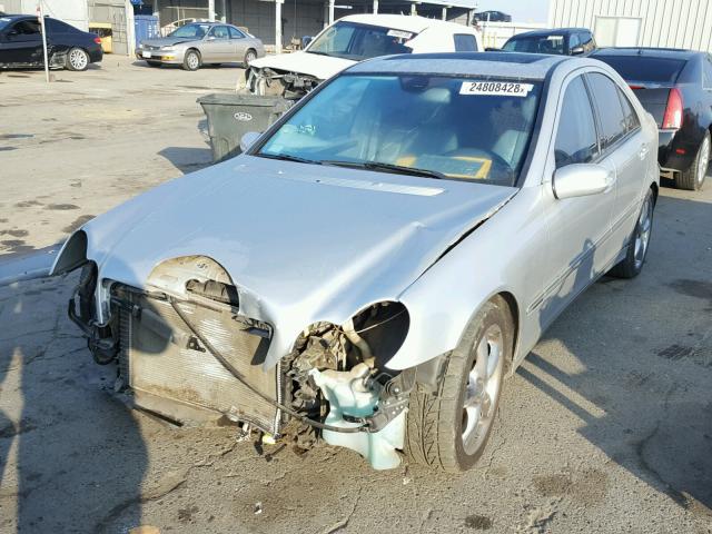 WDBRF40J94A624545 - 2004 MERCEDES-BENZ C 230K SPO SILVER photo 2