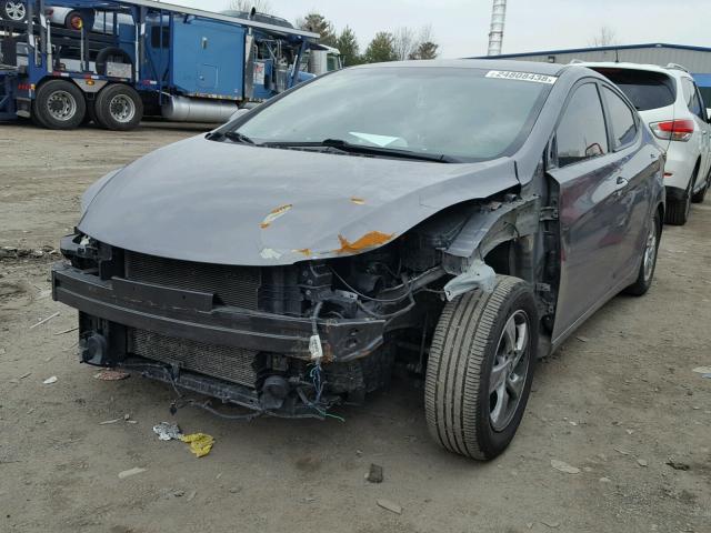 5NPDH4AE1EH458524 - 2014 HYUNDAI ELANTRA SE CHARCOAL photo 2