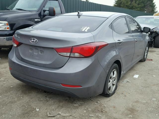 5NPDH4AE1EH458524 - 2014 HYUNDAI ELANTRA SE CHARCOAL photo 4