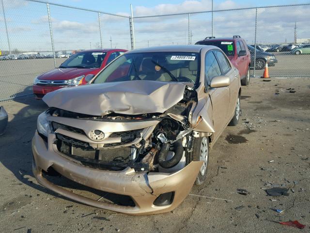 JTDBU4EE4B9126983 - 2011 TOYOTA COROLLA BA BEIGE photo 2