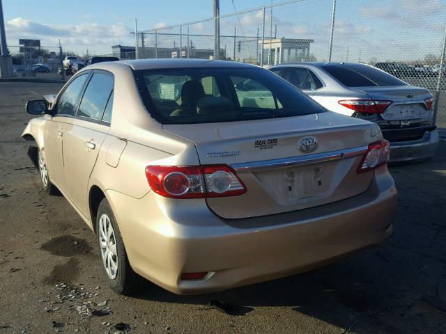 JTDBU4EE4B9126983 - 2011 TOYOTA COROLLA BA BEIGE photo 3