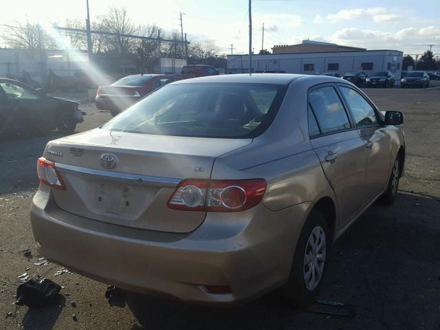 JTDBU4EE4B9126983 - 2011 TOYOTA COROLLA BA BEIGE photo 4