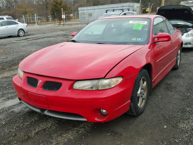 1G2WP12K8VF230436 - 1997 PONTIAC GRAND PRIX RED photo 2